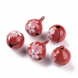 Baking Paint Brass Bell Pendants