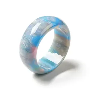 Resin Plain Band Finger Ring for Women
