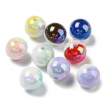 UV Plating Rainbow Iridescent Opaque Acrylic Beads