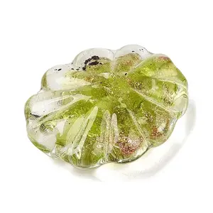 Luminous Handmade Gold Sand Lampwork Beads
