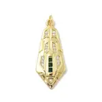 Brass Micro Pave Cubic Zirconia Pendants