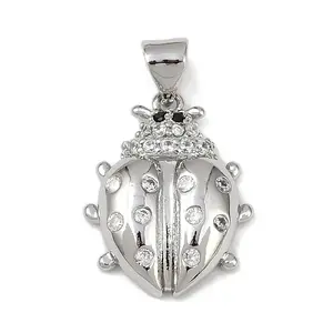 Brass Micro Pave Cubic Zirconia Pendants