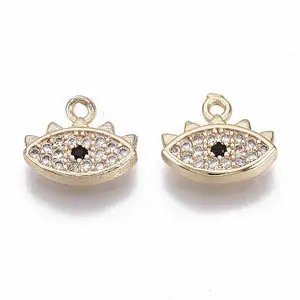 Brass Micro Cubic Zirconia Charms