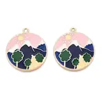 Rack Plating Alloy Enamel Pendants