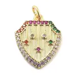 Rack Plating Brass Micro Pave Cubic Zirconia Pendants