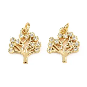 Brass Micro Pave Cubic Zirconia Charms