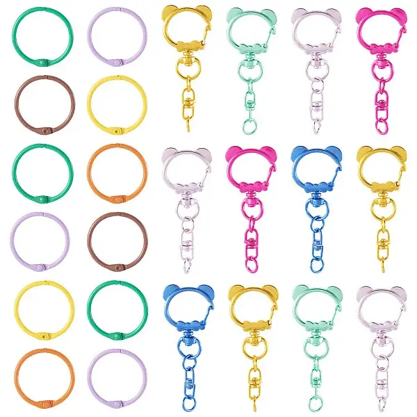 15Pcs Alloy Swivel Clasps