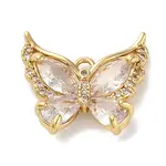 Brass Micro Pave Cubic Zirconia Pendants
