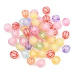 Frosted Transparent Acrylic Pumpkin Beads