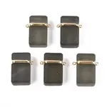 Glass Rectangle Links Connector Charms