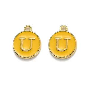 Golden Plated Alloy Enamel Charms
