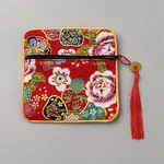 Square Cloth Jewelry Packing Pouches Drawstring Bags with Tassel