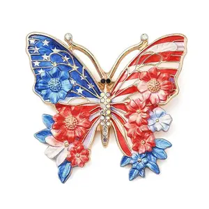 Independence Day Alloy Enamel Brooch