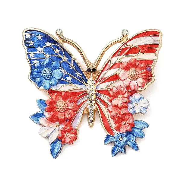 Independence Day Alloy Enamel Brooch
