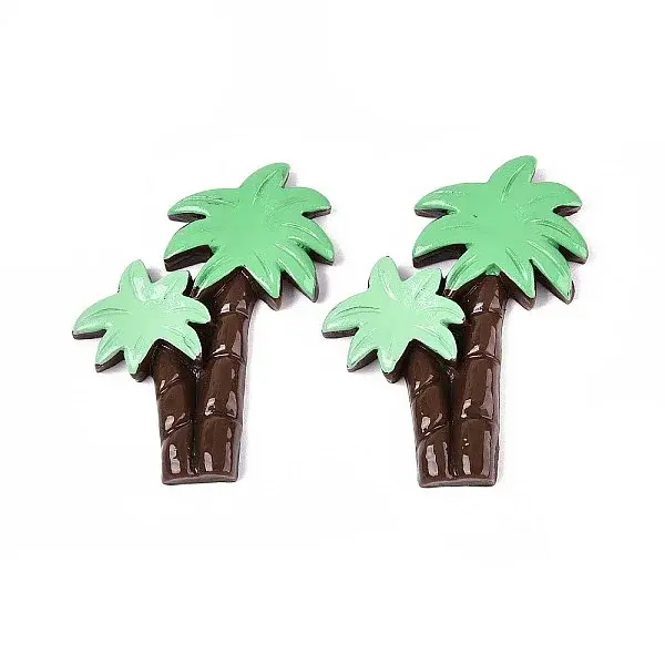 Coconut Tree Opaque Resin Cabochons