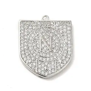 Brass Micro Pave Cubic Zirconia Pendants