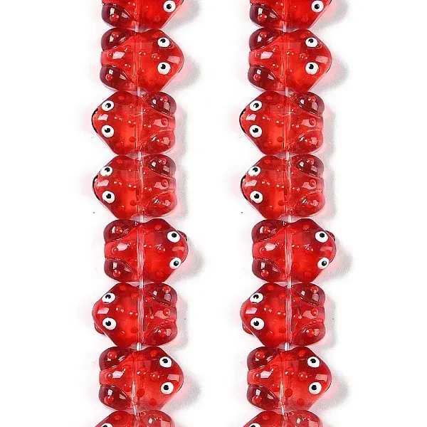 Transparent Glass Enamel Beads Strands