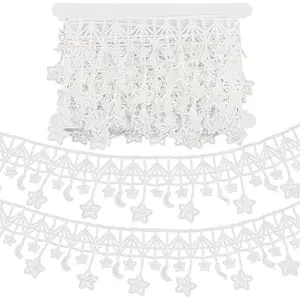 Star & Moon Polyester Lace Trim Ribbon