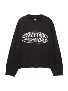 Pull&Bear Sveter 'STWD'  čierna / biela