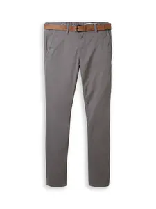 TOM TAILOR DENIM Chino nohavice  sivobéžová