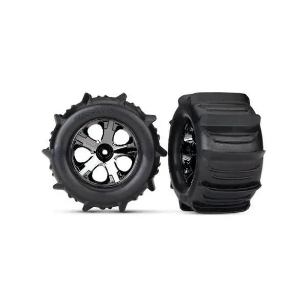 Traxxas kolo 2.8", disk All-Star černý chrom, pneu Paddle (2)