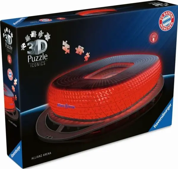3D Puzzle Iconics: Allianz Arena (Noční edice) 216 dílků