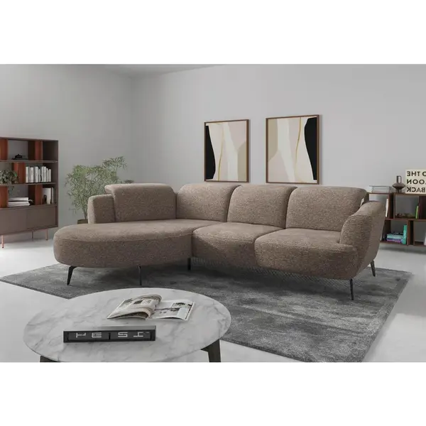 Sit & More ROHOVÁ SEDAČKA, textil, cappuccino