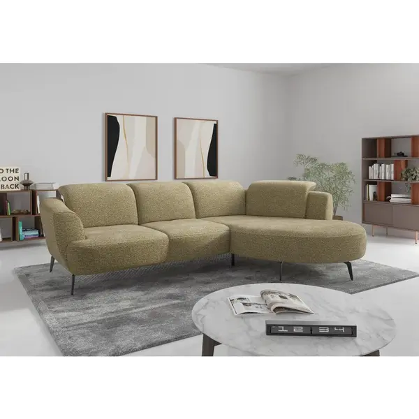 Sit & More ROHOVÁ SEDAČKA, textil, olivově zelená