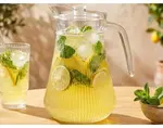 Sklenený džbán 1,5 l, rebrovaný%