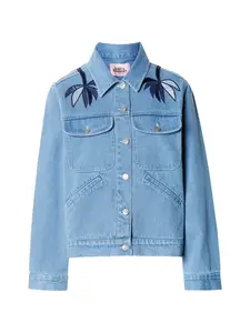 Lollys Laundry Prechodná bunda 'Bird'  modrá / námornícka modrá / modrá denim / biela