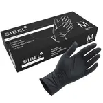 Latexové rukavice pro kadeřníky Sibel Black Pro 20 ks - M (094000155) + dárek zdarma