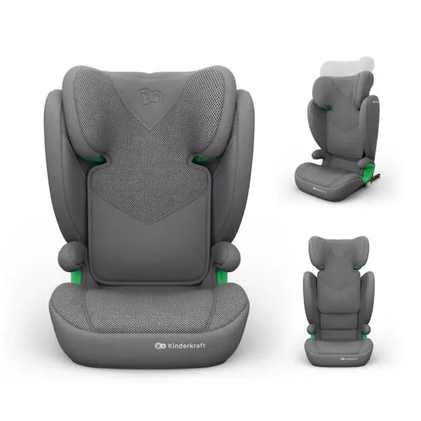 KINDERKRAFT Autosedačka Junior Fix 2 Plus (100-150 cm) Šedá