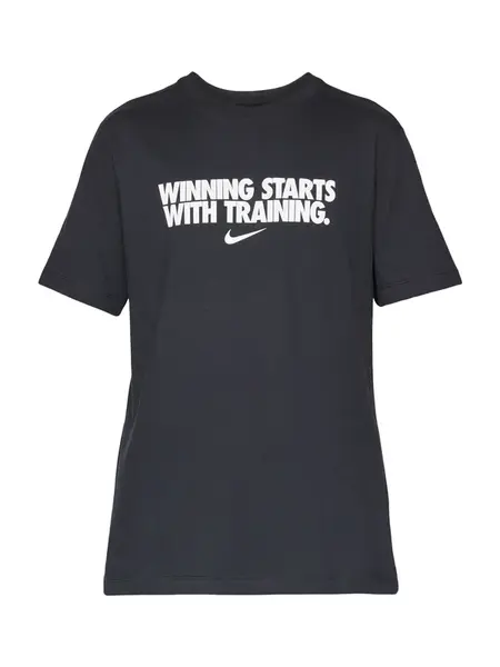 NIKE Funkčné tričko 'WINNING'  čierna / biela