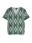 VERO MODA Blúzka 'VMMYMILO'  tmavozelená / biela