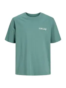 Jack & Jones Junior Tričko 'JCOETERNA'  smaragdová / nefritová / biela