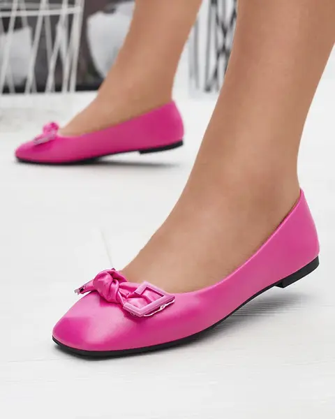 Resti Women's pink ballerinas with decoration on the nose Caxien- Footwear