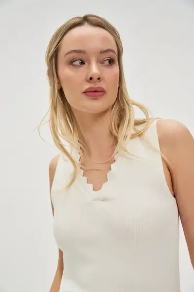 Marisse Women's T-Shirt L-Ts-4717 Off White