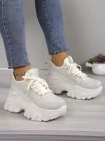 Resti Women's sporty sneakers with rhinestones Blysco