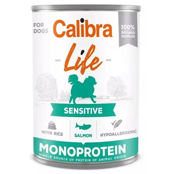 Calibra Dog Life konzerva Sensitive Salmon with Rice 400 g | Konzerva pro psy