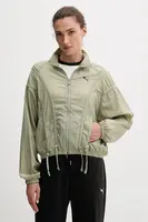 Bunda Puma zelená barva, přechodná, oversize, 632148