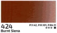 Akrylová barva Rosa 200ml – 424 burnt siena