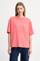 Bavlněné tričko BOSS Orange C_Eboyfriend_5 dámské, růžová barva, 50545498