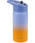 SKIP HOP Láhev s brčkem nerezová Wander - ombré blue, 450ml