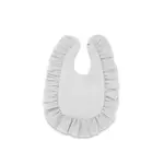 Baby Nellys Nepromokavý mušelínový bryndáček s volánkem Nature - šedý