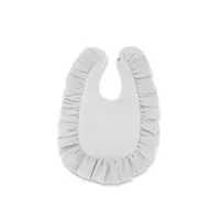 Baby Nellys Nepromokavý mušelínový bryndáček s volánkem Nature - šedý