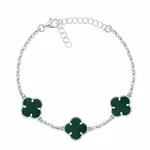 Brilio Silver Stříbrný dámský náramek se čtyřlístky BRC191WG