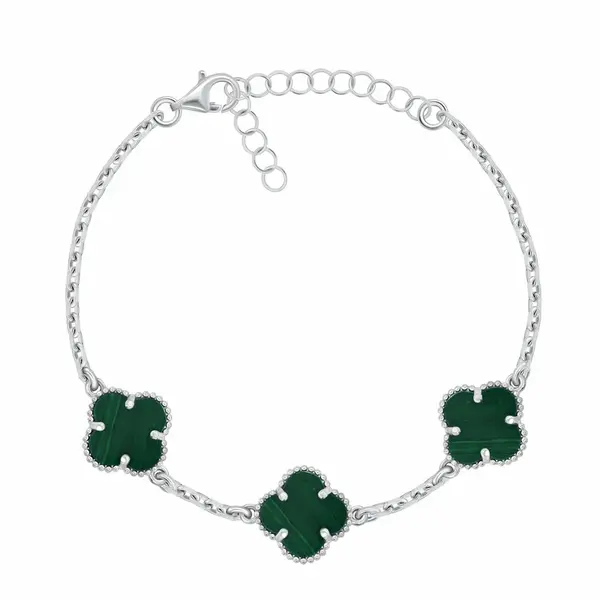 Brilio Silver Stříbrný dámský náramek se čtyřlístky BRC191WG