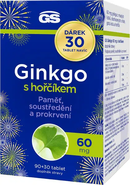 GS Ginkgo 60 mg s hořčíkem 120 tablety