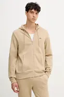 Mikina Lacoste pánská, černá barva, s kapucí, hladká