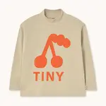 Dětské bavlněné tričko s dlouhým rukávem Tinycottons CHERRY GRAPHIC RIB MOCKNECK